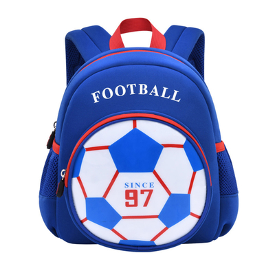 소년들을 위한 3D 축구 배낭 / 귀여운 만화 배낭을 청색화하세요