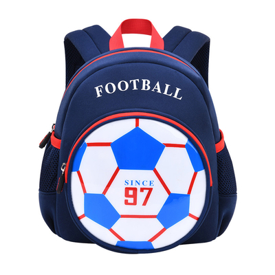 소년들을 위한 3D 축구 배낭 / 귀여운 만화 배낭을 청색화하세요